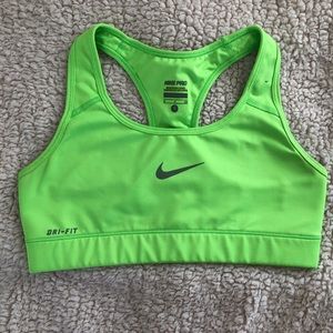 Bright Neon Green Nike Sports Bra